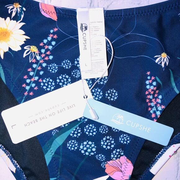 𝅺NWT Womens Large Cupshe Live Life On The Beach Bikini Bottoms - Picture 2 of 6